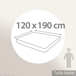 Linnea Drap housse 120x190 cm bonnet 30 coton ÉVASION Vert fougère* Drap Housse|Drap Housse