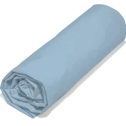 Linnea Drap housse 160x200 cm en 100% polyester microfibre LAGO bleu ciel bonnet 25 cm* Drap Housse|Drap Housse