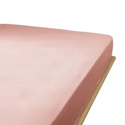 Drap housse 140x190 cm en Gaze de coton Rose>Housse De Rêve Online