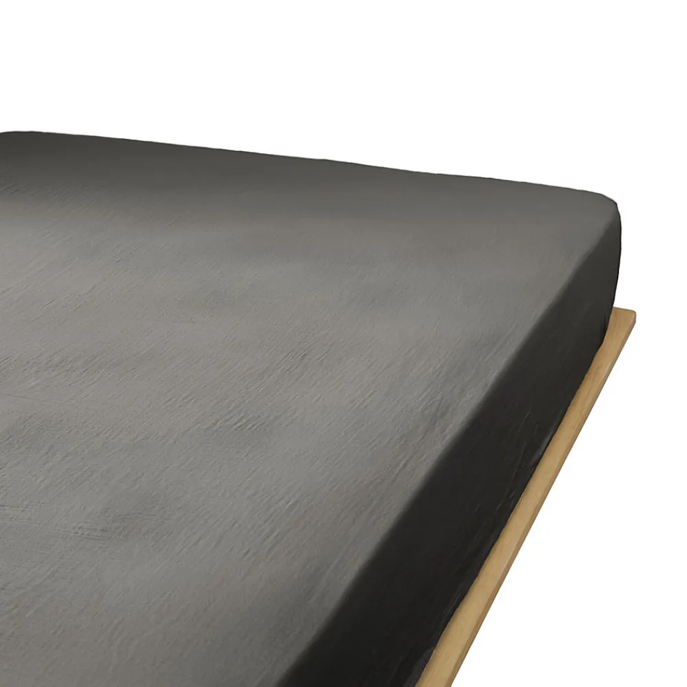 Drap housse 140x190 cm en Gaze de coton Granit>Housse De Rêve Best