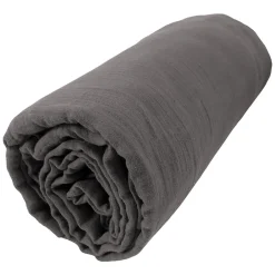 Drap housse 140x190 cm en Gaze de coton Granit><noscript><img width=
