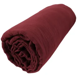 Housse De Rêve Drap housse 90x190 cm en Gaze de coton Lie De Vin* Drap Housse|Drap Housse