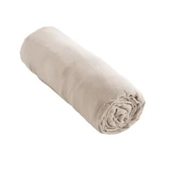 Drap housse 90x190 cm en Gaze de coton Naturel><noscript><img width=