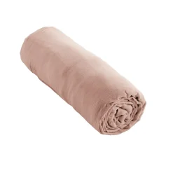 Drap housse 140x190 cm en Gaze de coton Guimauve><noscript><img width=
