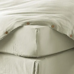 Drap housse 160x200 cm en Gaze de coton Vert d'eau>Housse De Rêve Clearance