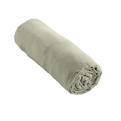 Drap housse 160x200 cm en Gaze de coton Vert d'eau><noscript><img width=