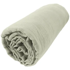 Drap housse 160x200 cm en Gaze de coton Vert d'eau><noscript><img width=