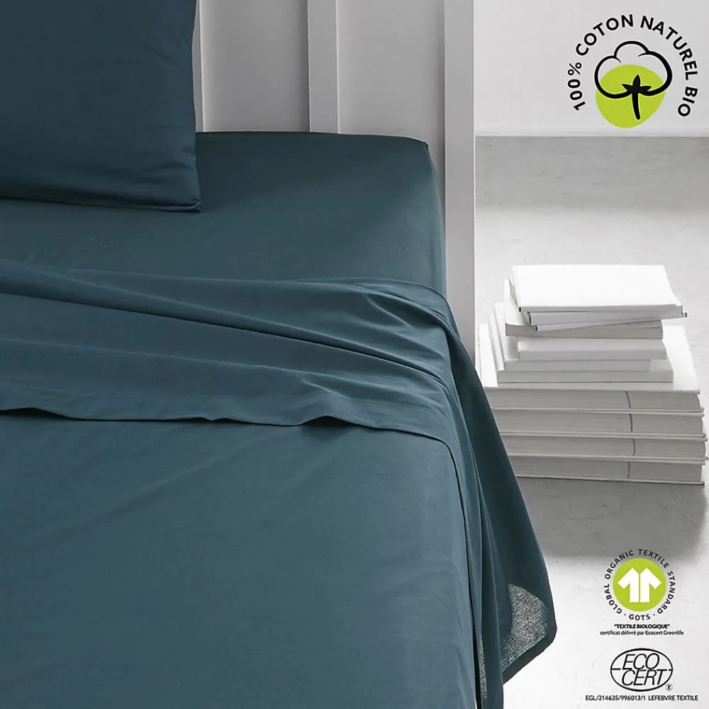 Drap plat 57 fils - 100% coton biologique>Today Sale