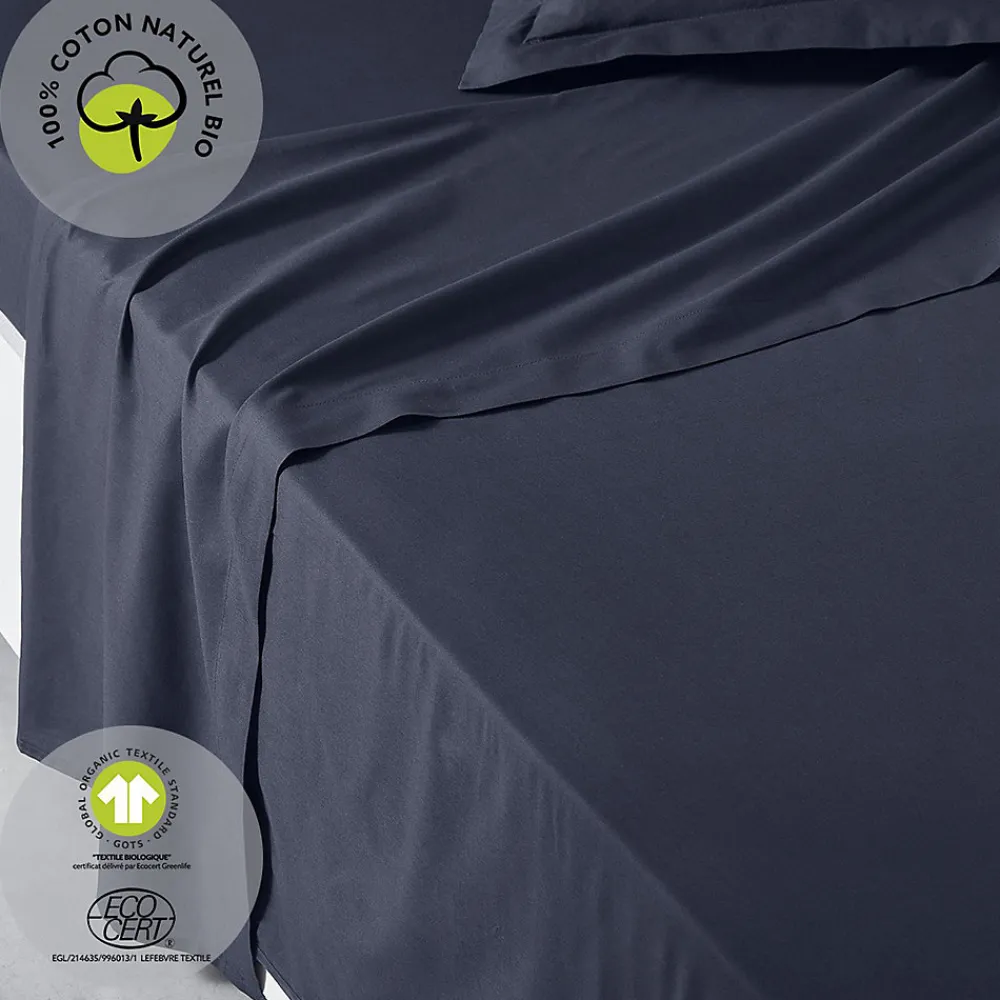 Drap plat 57 fils - 100% coton biologique>Today Sale