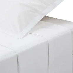 Drap plat - percale - blanc - 180x290 cm - Atmosphera>Atmosphera Créateur D'Intérieur Best