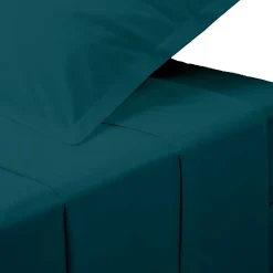 Drap plat - percale - bleu - 240x290 cm - Atmosphera>Atmosphera Créateur D'Intérieur Discount