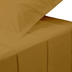 Drap plat - percale - mordoré - 240x290 cm - Atmosphera>Atmosphera Créateur D'Intérieur Discount