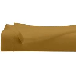 Atmosphera Créateur D'Intérieur Drap plat - percale - mordoré - 180x290 cm - Atmosphera* Drap Plat