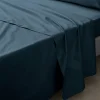Drap plat 2 personnes 240 x 300 cm Percale de coton 78 fils Coloris Bleu nuit>Douceur D'Intérieur New