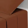 Drap plat Carina en coton 240x290cm rose terracotta - Atmosphera>Atmosphera Créateur D'Intérieur New