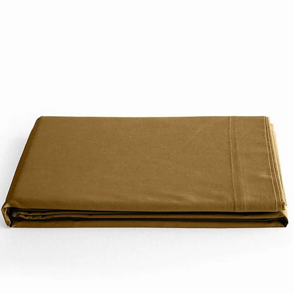Coton Pur Drap plat Prémium 240 x 300 cm Marron* Drap Plat