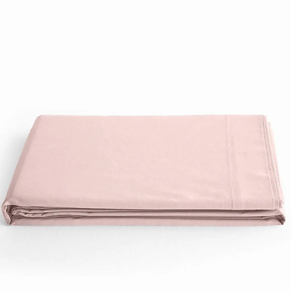Coton Pur Drap plat Prémium 180x290 cm Rose dragée* Drap Plat