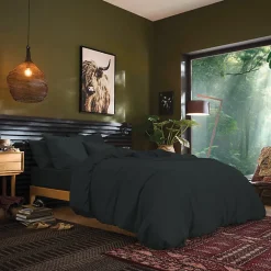 Drap plat Prémium 240 x 300 cm Marron coton><noscript><img width=