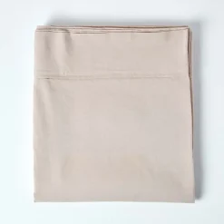 Homescapes Drap plat en lin lavé beige, 180x290 cm -* Drap Plat