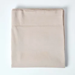 Drap plat en lin lavé beige, 230x255 cm ->Homescapes Clearance