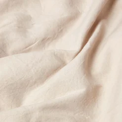 Drap plat en lin lavé beige, 230x255 cm -><noscript><img width=