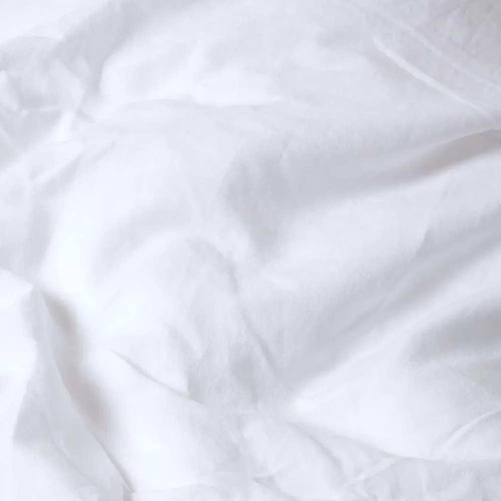Homescapes Drap plat en lin lavé blanc, 275x275 cm -* Drap Plat