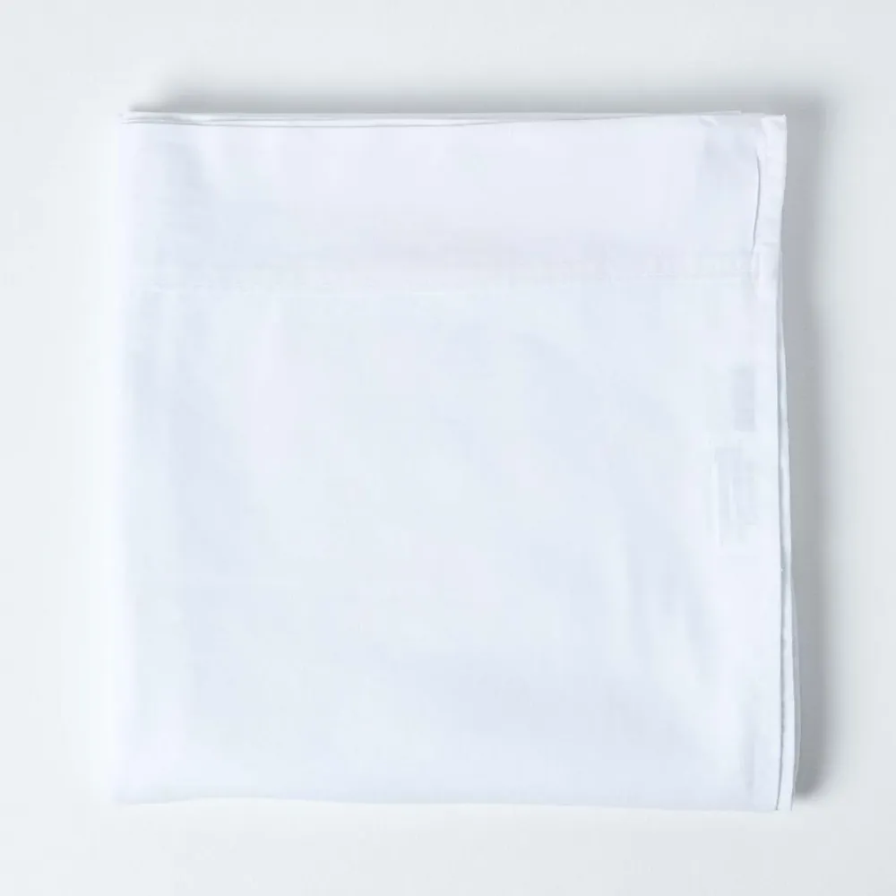 Homescapes Drap plat en lin lavé blanc, 275x275 cm -* Drap Plat