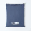 Homescapes Drap plat en lin lavé bleu marine, 240x275 cm -* Drap Plat
