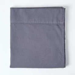Homescapes Drap plat en lin lavé gris, 240x275 cm -* Drap Plat