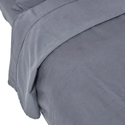 Drap plat en lin lavé gris, 240x300 cm ->Homescapes Clearance