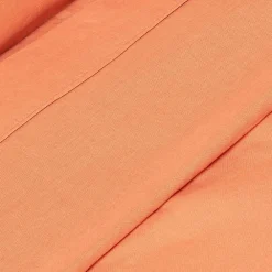 Drap plat en lin lavé orange, 240x300 cm -><noscript><img width=