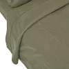 Drap plat en lin lavé vert mousse, 230x255 cm ->Homescapes Hot