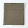 Homescapes Drap plat en lin lavé vert mousse, 180x290 cm -* Drap Plat