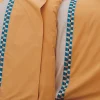 Tradilinge Drap plat en percale avec galon géométrique (280x325 cm - Jaune)* Drap Plat