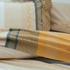 Drap plat en percale de coton au style ethnique chic (240x310 cm - Jaune)>Tradilinge Online