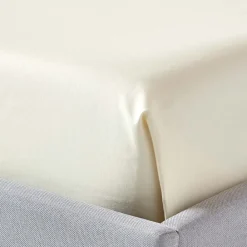 Homescapes Drap plat en satin de coton égyptien 1000 fils ivoire, 240x275 cm -* Drap Plat