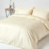Homescapes Drap plat en satin de coton égyptien 1000 fils ivoire, 180x290 cm -* Drap Plat
