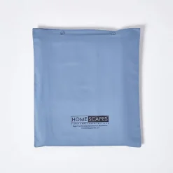 Homescapes Drap plat en satin de coton égyptien 1000 fils bleu, 180x290 cm -* Drap Plat