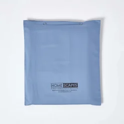 Drap plat en satin de coton égyptien 1000 fils bleu, 230x255 cm -><noscript><img width=