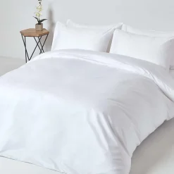 Homescapes Drap plat en satin de coton égyptien 1000 fils blanc, 180x290 cm -* Drap Plat