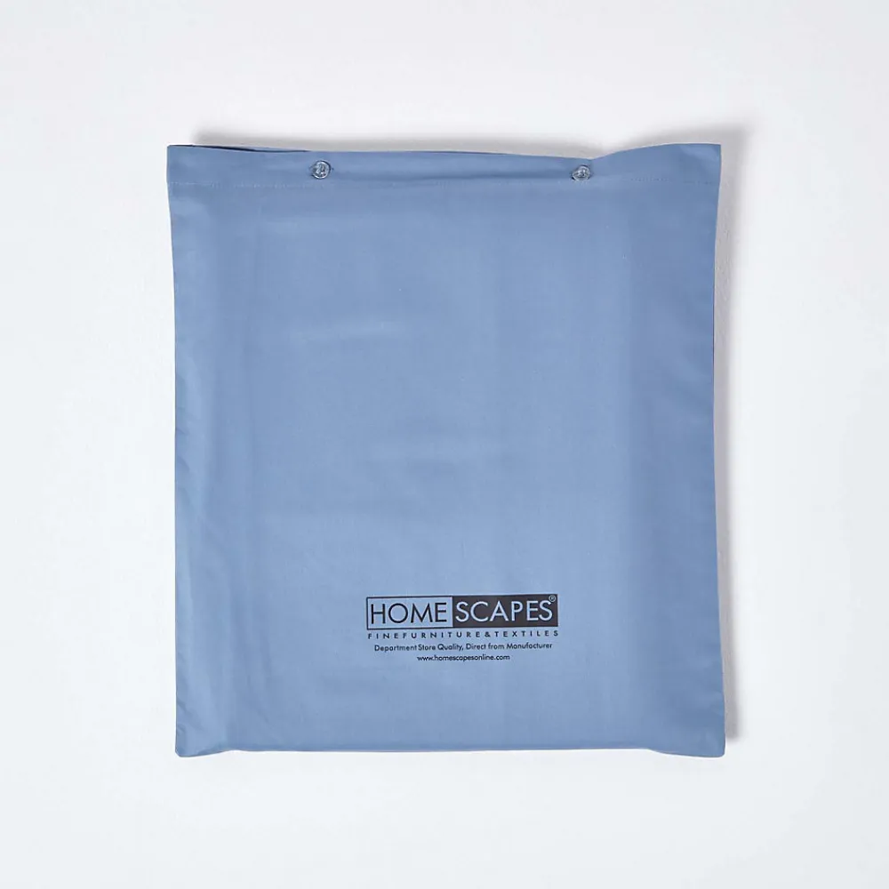 Drap plat en satin de coton égyptien 1000 fils bleu, 178x255 cm ->Homescapes Hot