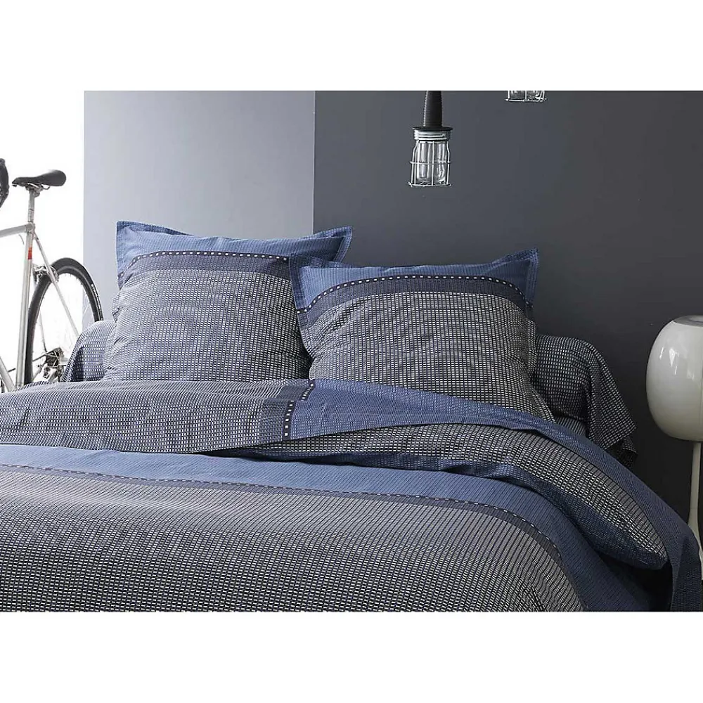 Drap Plat en Satin de Coton (240x300 cm - Bleu)>Tradilinge Best