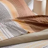 Tradilinge Drap plat esprit géométrique en coton (180x290 cm - Cuivre)* Drap Plat