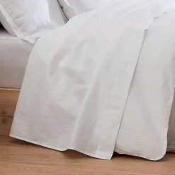 Tradilinge Drap plat esprit grand hôtel (180x290 cm - Blanc)* Drap Plat