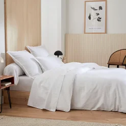 Tradilinge Drap plat esprit grand hôtel (180x290 cm - Blanc)* Drap Plat