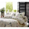 Tradilinge Drap plat faune et flore (180x290 cm - Ecru)* Drap Plat