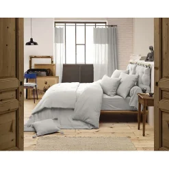 Drap plat "Gaïa" toutes dimensions "Gaze de Coton" - Gaïa Nuage - 270 x 300 cm pour lit King size>L'Effet Papillon