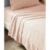 L'Effet Papillon Drap plat "Gaïa" toutes dimensions "Gaze de Coton" - Gaïa Guimauve - 240 x 300 cm pour lit 2 places* Drap Plat