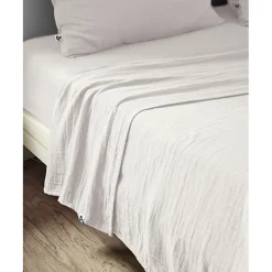 Drap plat "Gaïa" toutes dimensions "Gaze de Coton" - Gaïa Chantilly - 240 x 300 cm pour lit 2 places>L'Effet Papillon Clearance