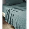 Drap plat "Gaïa" toutes dimensions "Gaze de Coton" - Gaïa Canard - 270 x 300 cm pour lit King size>L'Effet Papillon Hot